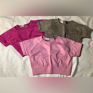 AYBL WOMENS WORKOUT CROP TOPS SIZE S LOT OF 3